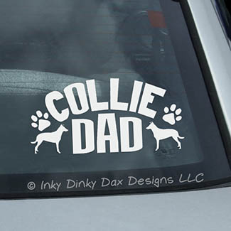 Smooth Collie Dad Car Sticker
