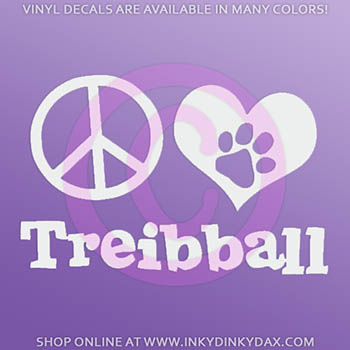 Peace Love Treibball Car Stickers
