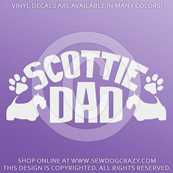 Scottish Terrier Dad Vinyl Sticker