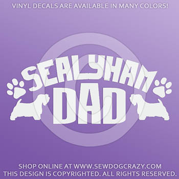 Sealyham Terrier Dad Vinyl Decals