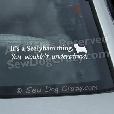 Funny Sealyham Terrier Window Stickers