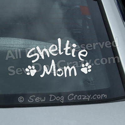 Sheltie Mom Window Stickers
