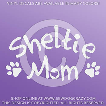 Sheltie Mom Vinyl Stickers