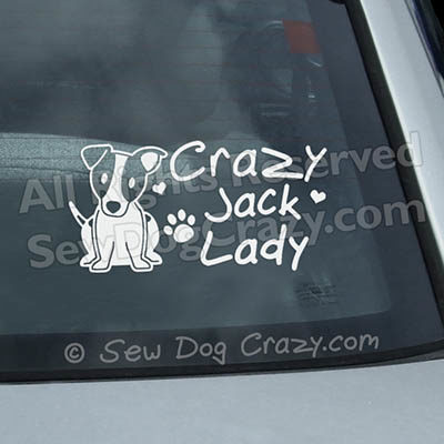 Cartoon Jack Russell Terrier Car Window Stickers