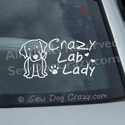 Crazy Lab Lady Window Decal