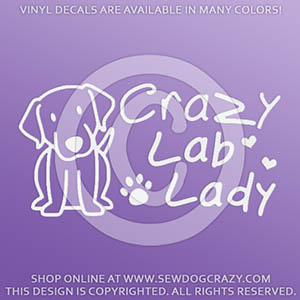 Crazy Lab Lady Vinyl Sticker