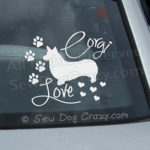 Corgi Love Car Window Stickers