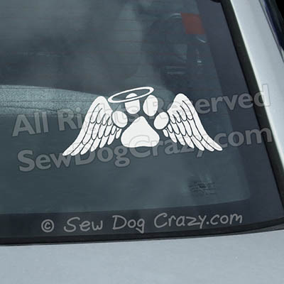 Dog Loss Angel Car Window Sticker