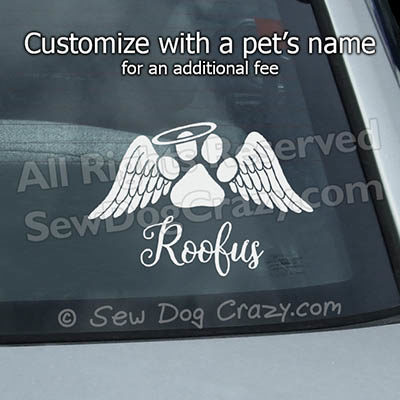 Dog Remembrance Car Decal