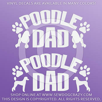 Poodle Dad Car Sticker