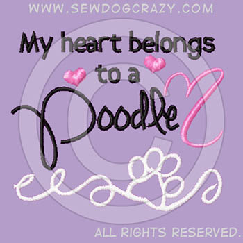 Embroidered Poodle Apparel