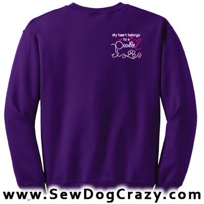 Embroidered Poodle Sweatshirts