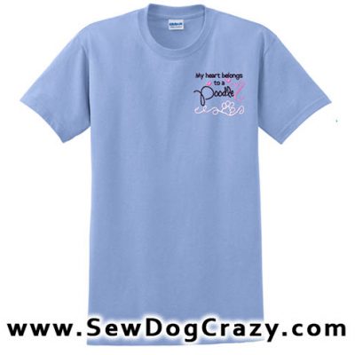 Embroidered Poodle Tshirts