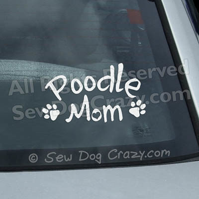 Poodle Mom Window Sticker