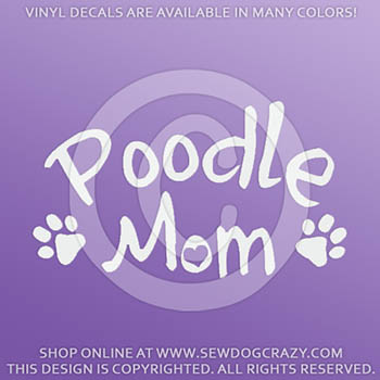 Poodle Mom Car Decal