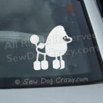 Poodle Stick Figure Car Window Sticker