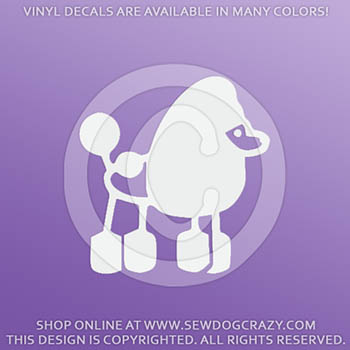 Poodle Stick Figure Vinyl Sticker