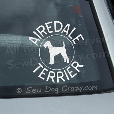 Airedale Terrier Car Window Sticker