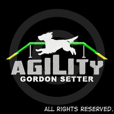 Embroidered Gordon Setter Agility Shirts