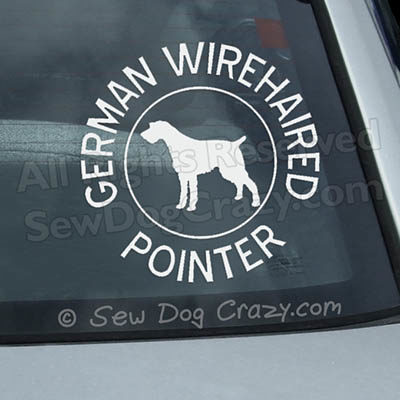 German Wirehaired Pointer Car Window Sticker