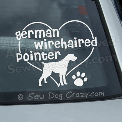 Love German Wirehaired Pointer Car Sticker