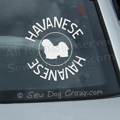 Havanese Car Window Sticker