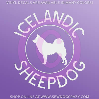 Icelandic Sheepdog Car Window Sticker