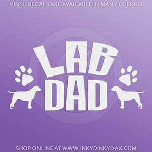 Lab Dad Car Sticker