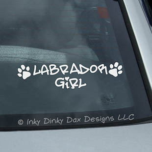 Labrador Girl Car Sticker