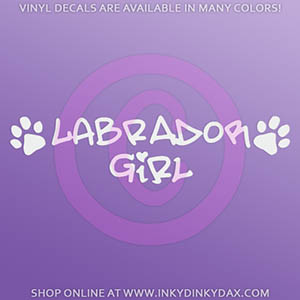 Labrador Girl Car Sticker