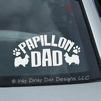 Papillon Dad Car Sticker