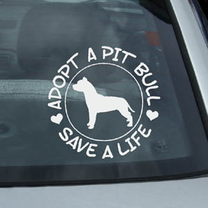 Adopt a Pit Bull Sticker