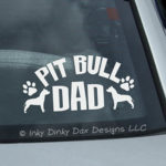 Pit Bull Dad Car Sticker