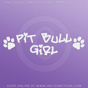 Pit Bull Girl Car Sticker