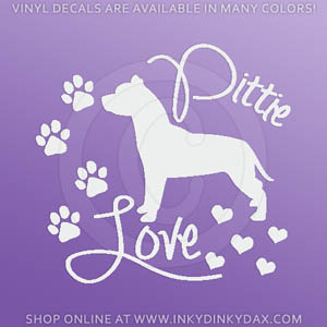 Pittie Love Pit Bull Stickers
