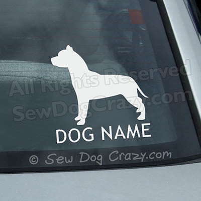 Personalized Pit Bull Window Sticker