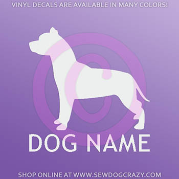 Personalized Pit Bull Window Decal