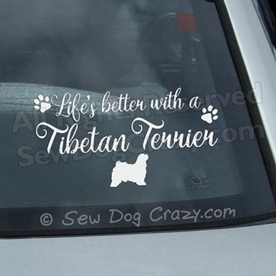 Tibetan Terrier Window Stickers