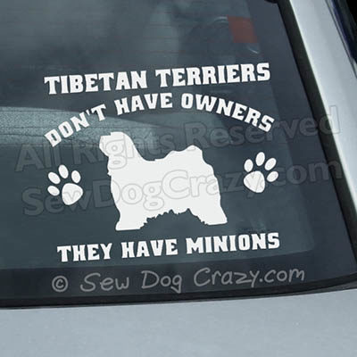 Funny Tibetan Terrier Window Sticker