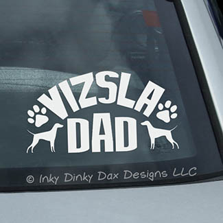 Vizsla Dad Car Window Sticker