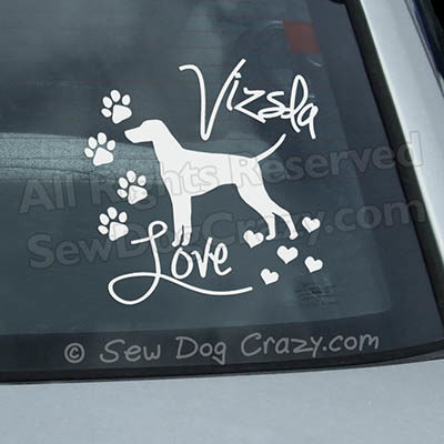 Vizsla Love Car Window Sticker