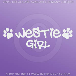 Westie Girl Car Window Sticker