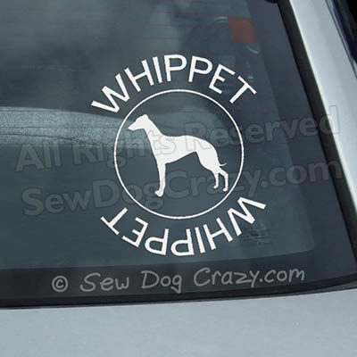 Whippet Car Window Sticker