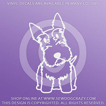 Cartoon Scottish Terrier Vinyl Stickers