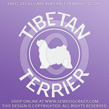 Tibetan Terrier Vinyl Stickers