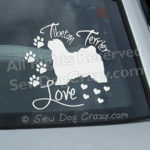 Tibetan Terrier Love Car Window Stickers