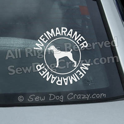 Weimaraner Car Window Sticker