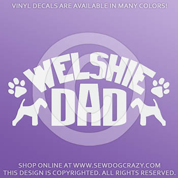 Welsh Terrier Dad Car Decals