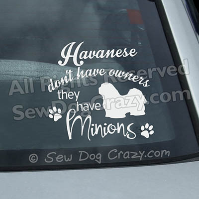 Funny Havanese Car Window Stickers
