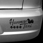 Havanese Taxi Bumper Sticker